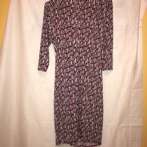 Laundry By Shelli Segal Dresses - Black/White/Red Matte Jersey Faux Wrap Dress Laundry By Shelli Segal Dresses - Black/White/Red Matte Jersey Faux Wrap Dress